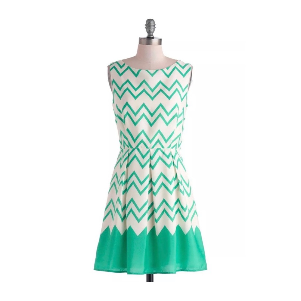 Modcloth NWOT “Interviews At The Party” Dress Aqua